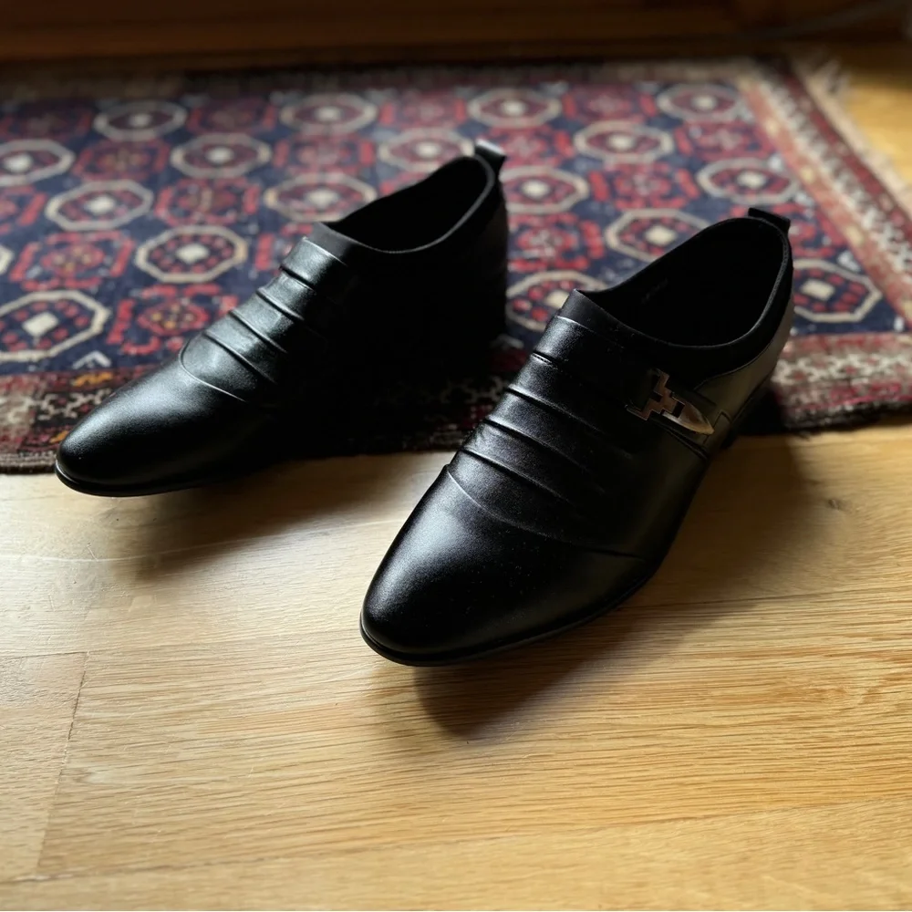 Polo Mano Dress Shoes Black Sz 47 (14) BRAND NEW Vegan Leather